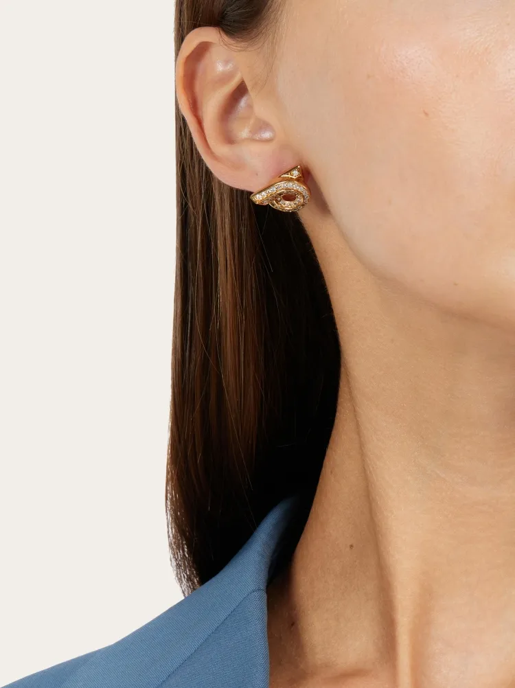 Salvatore Ferragamo Gancini Embellished Earrings