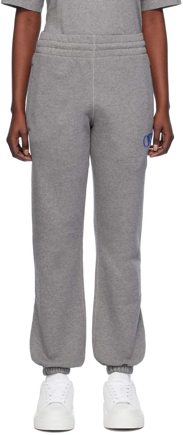 Off-White Logo Embroidered Straight Leg Pants