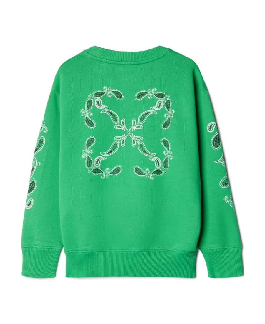 Off-White Kids Bandana Printed Crewneck Sweatshirt