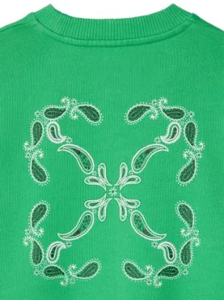 Off-White Kids Bandana Printed Crewneck Sweatshirt