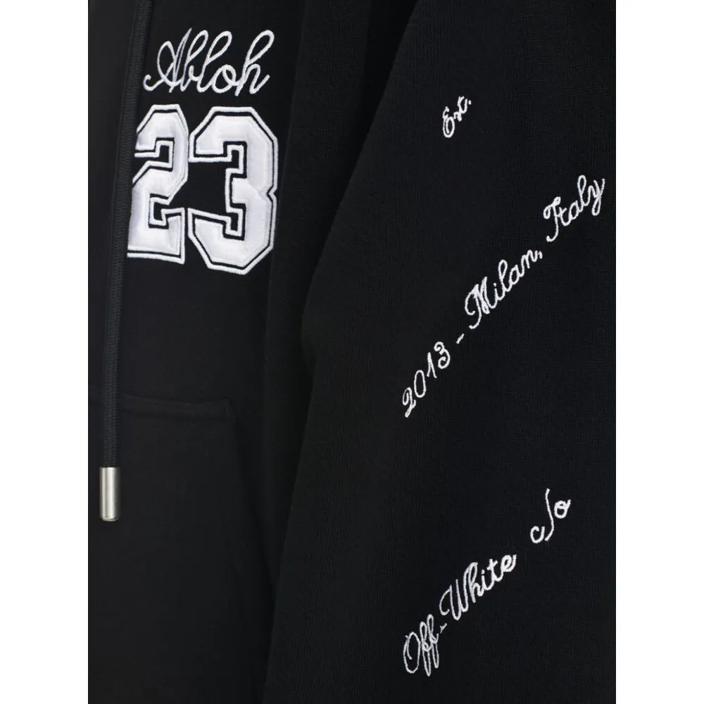 Off-White 23 Logo Patch Drawstring Hoodie