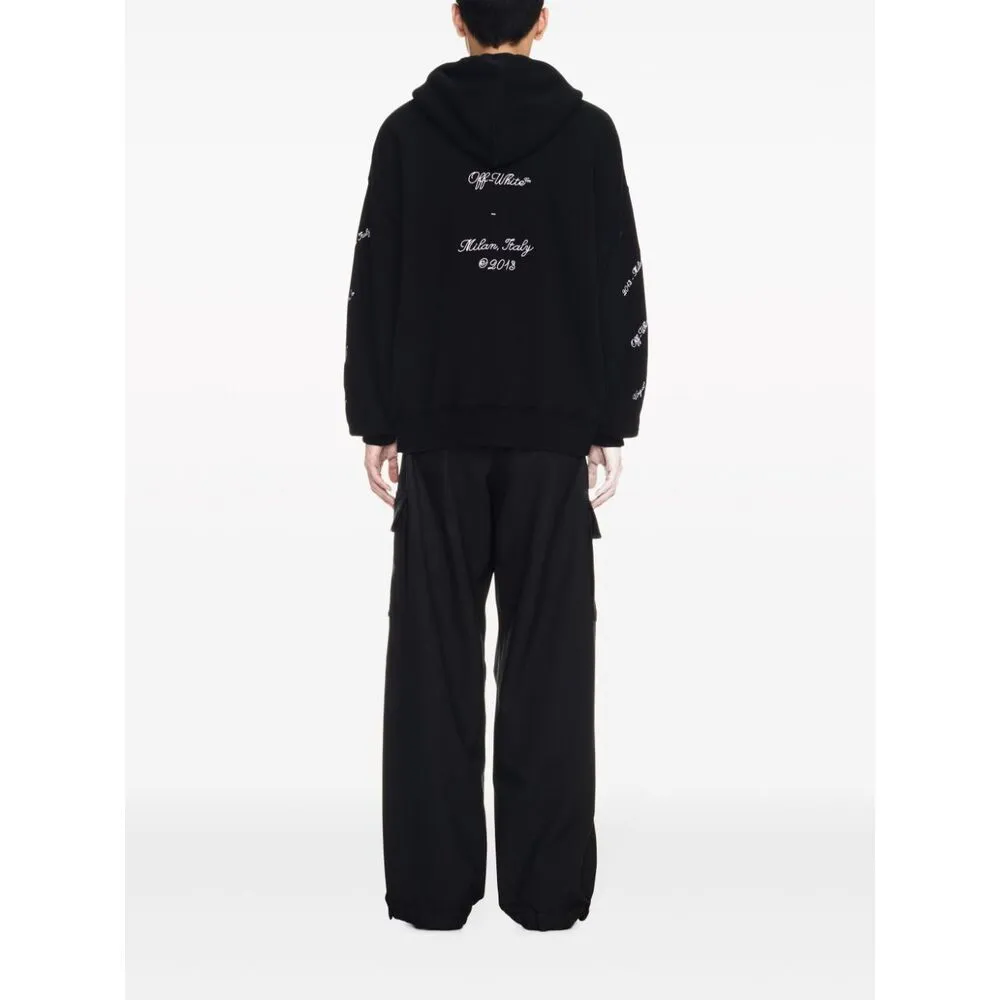 Off-White 23 Logo Patch Drawstring Hoodie
