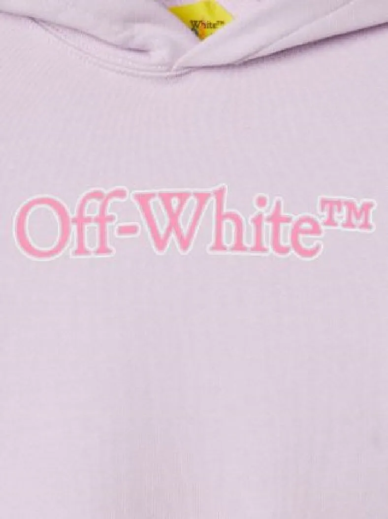 Off-White Kids Big Bookish Logo Printed Hoodie