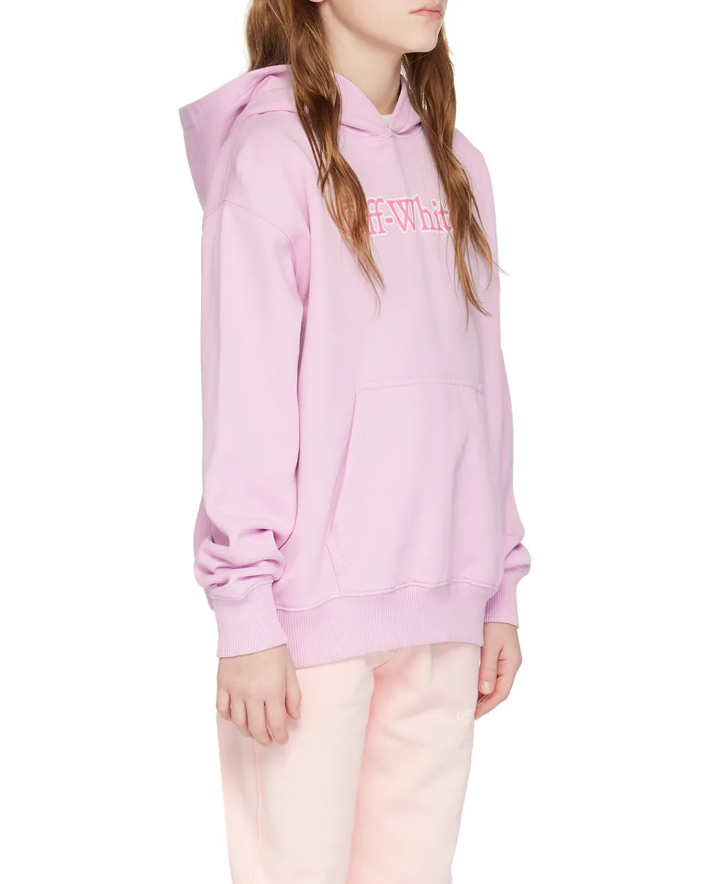 Off-White Kids Big Bookish Logo Printed Hoodie