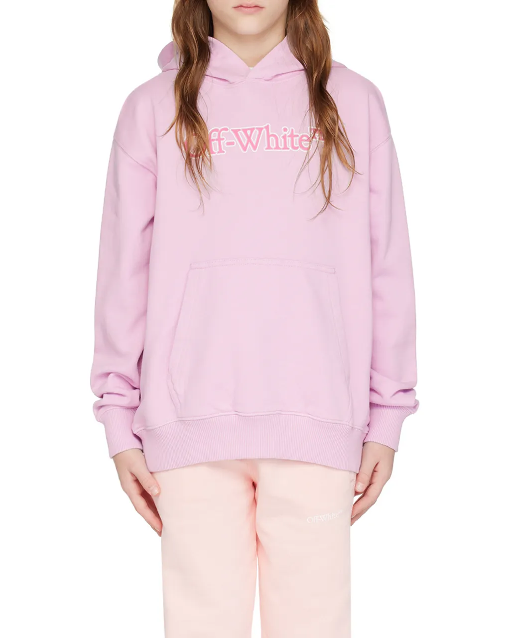 Off-White Kids Big Bookish Logo Printed Hoodie