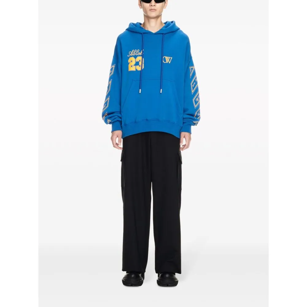 Off-White Logo Printed Drawstring Hoodie