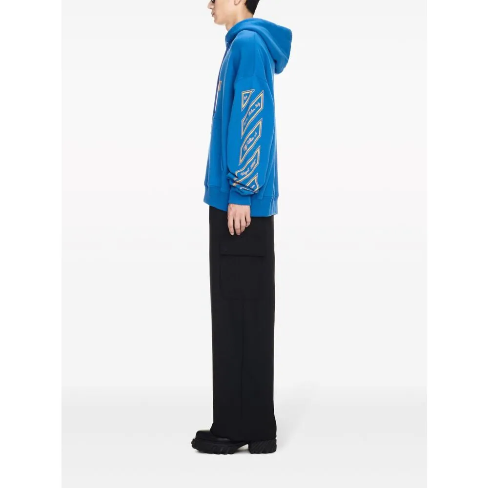 Off-White Logo Printed Drawstring Hoodie