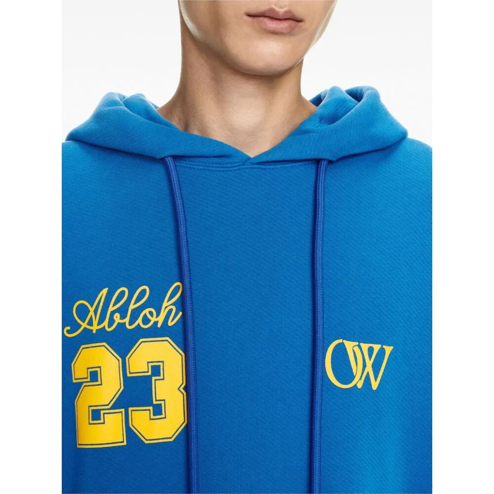 Off-White Logo Printed Drawstring Hoodie