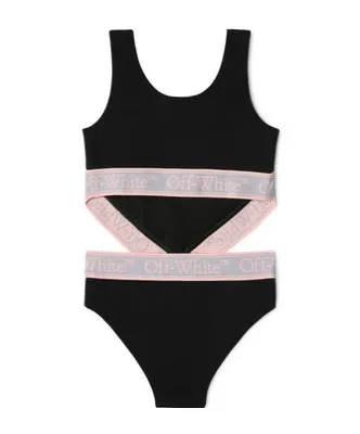 Bookish Logo-Trim Swimsuit