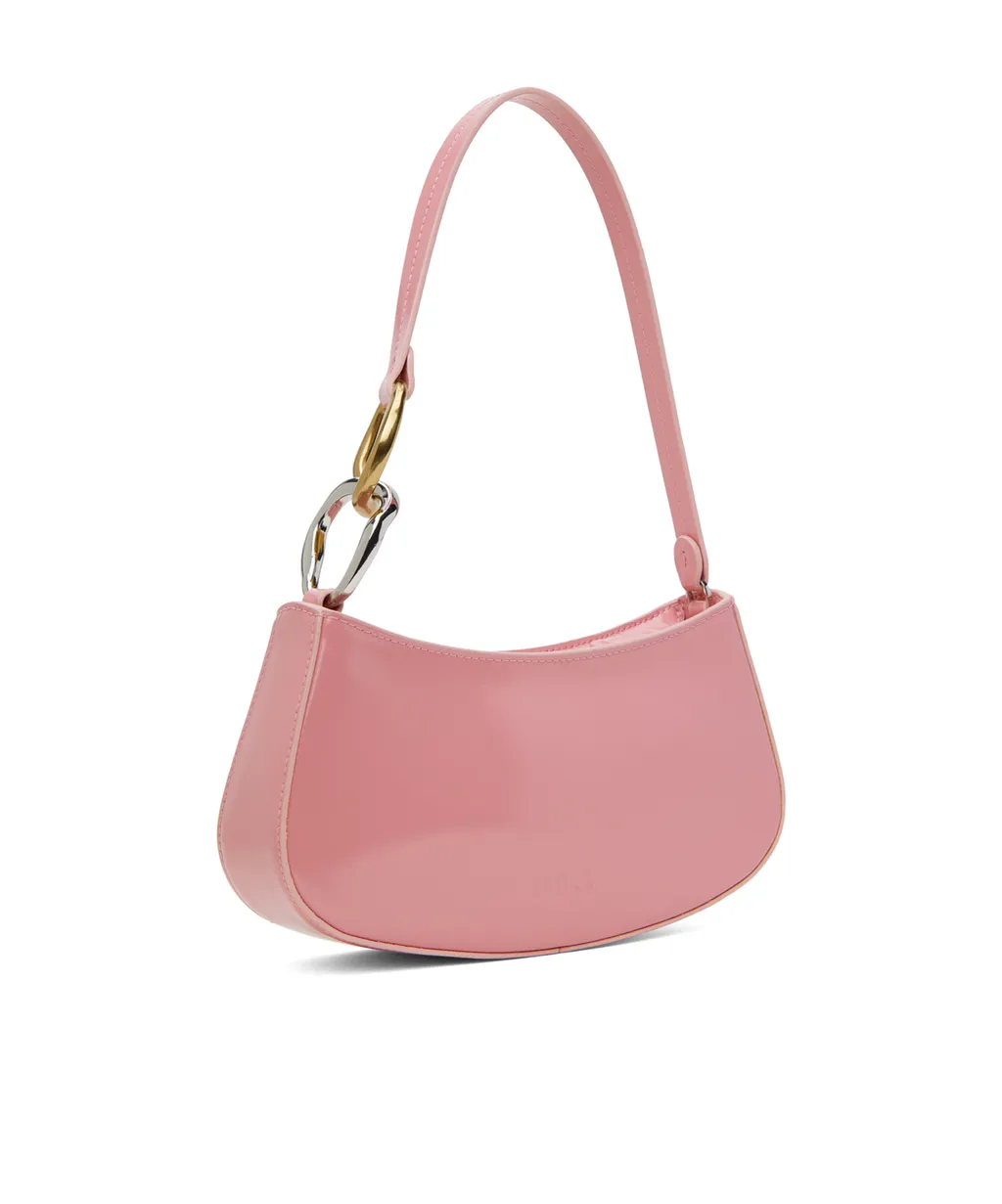 Logo Zipper Shoulder Bag