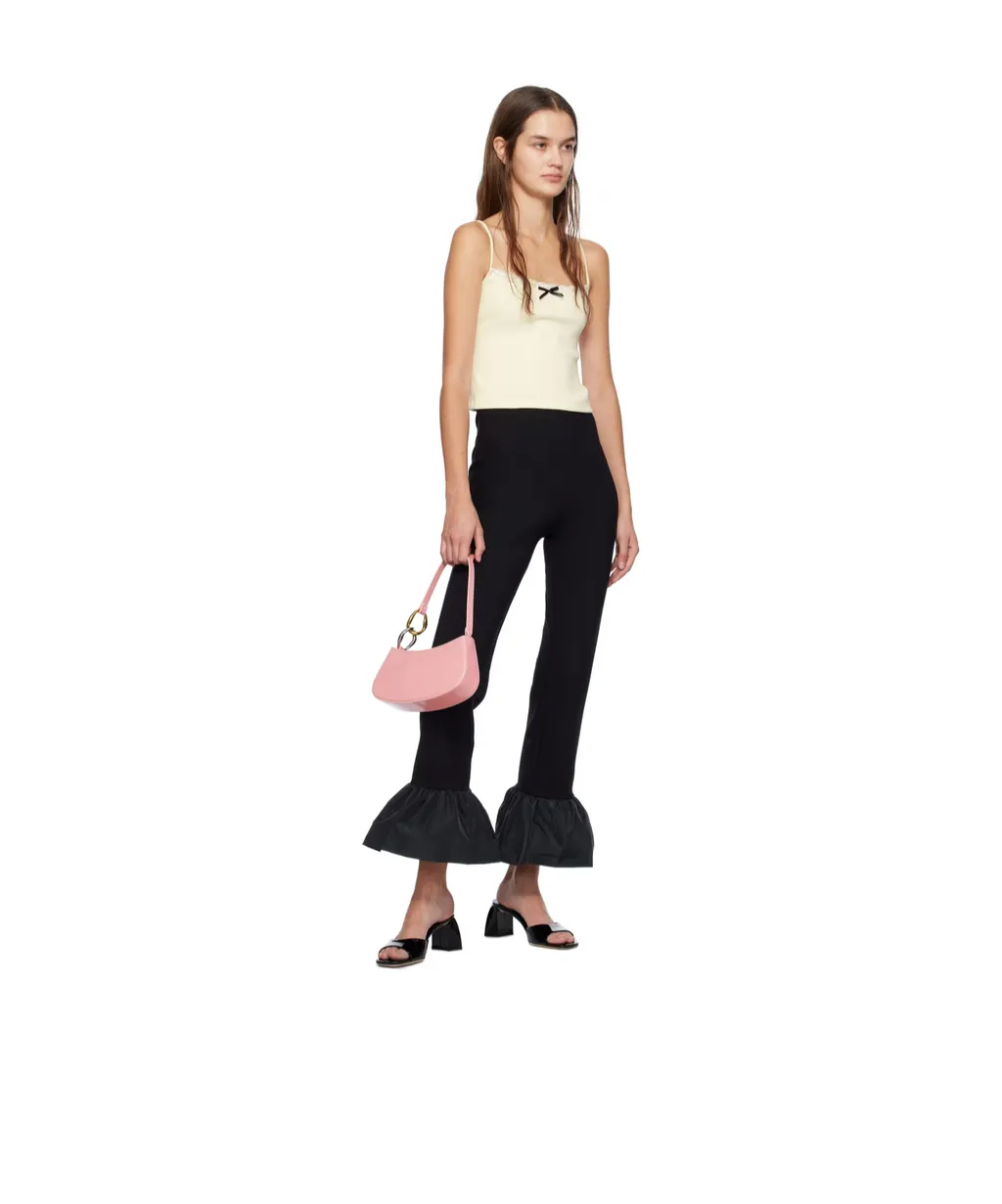 Logo Zipper Shoulder Bag