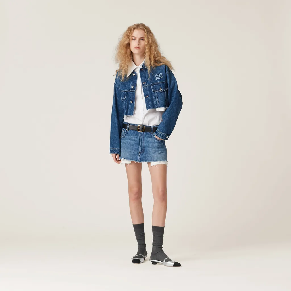 Miu Miu Cropped Denim Jacket