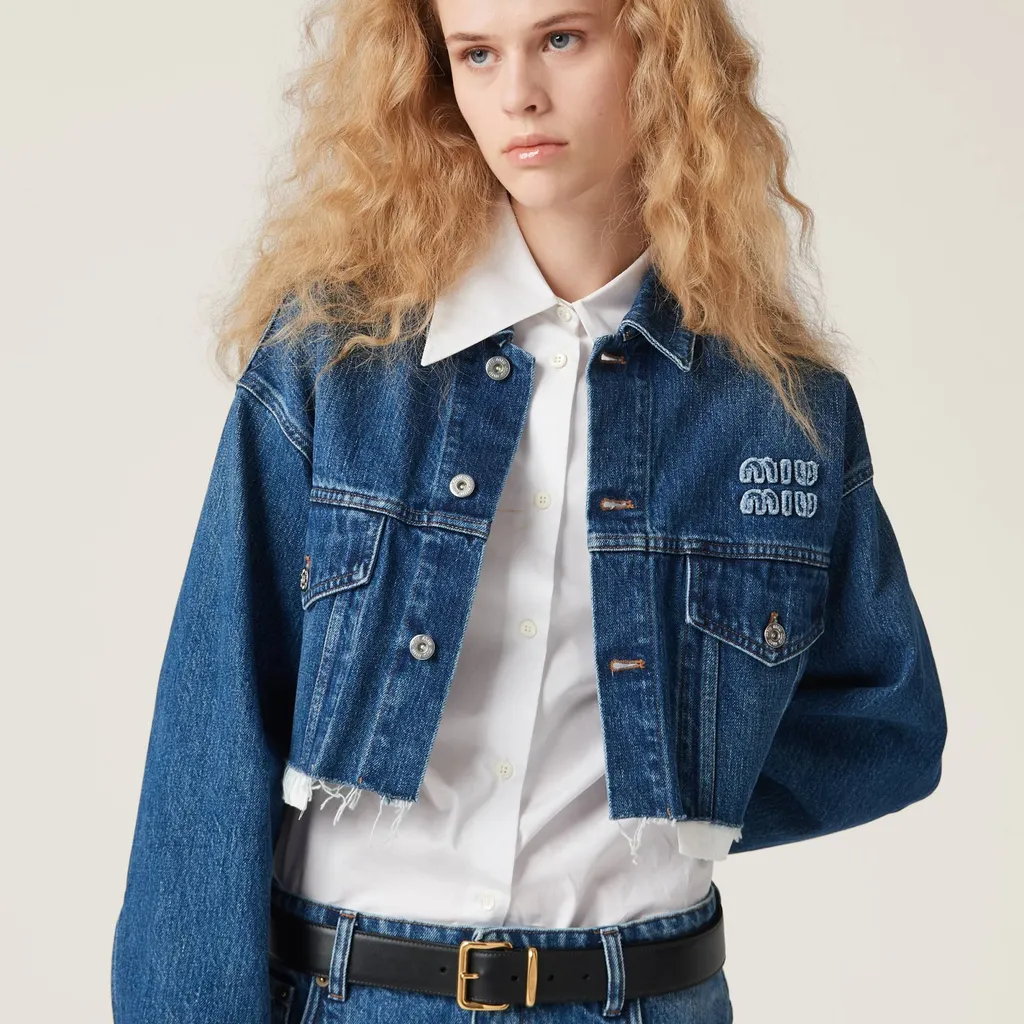 Miu Miu Cropped Denim Jacket