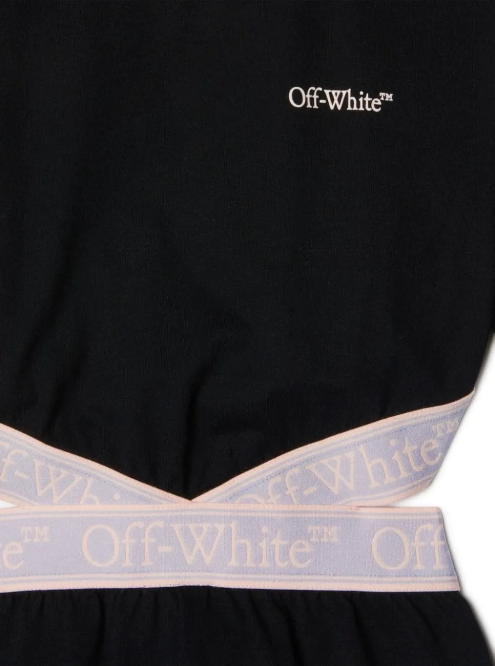 Off-White Kids Bookish Logo-Waistband Cut-Out Dress