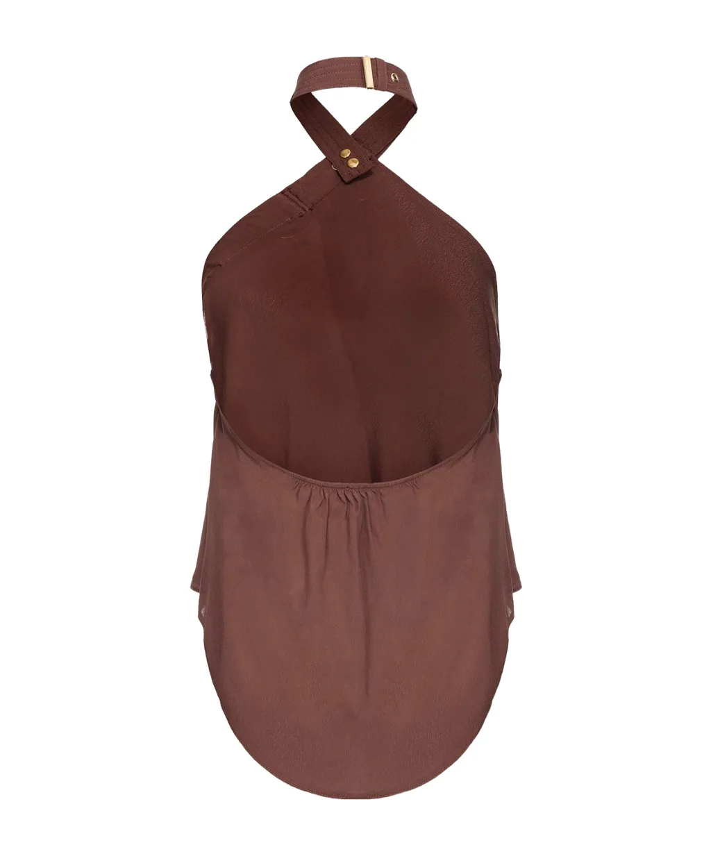 Pinko Tantalo Halterneck Open-Back Top