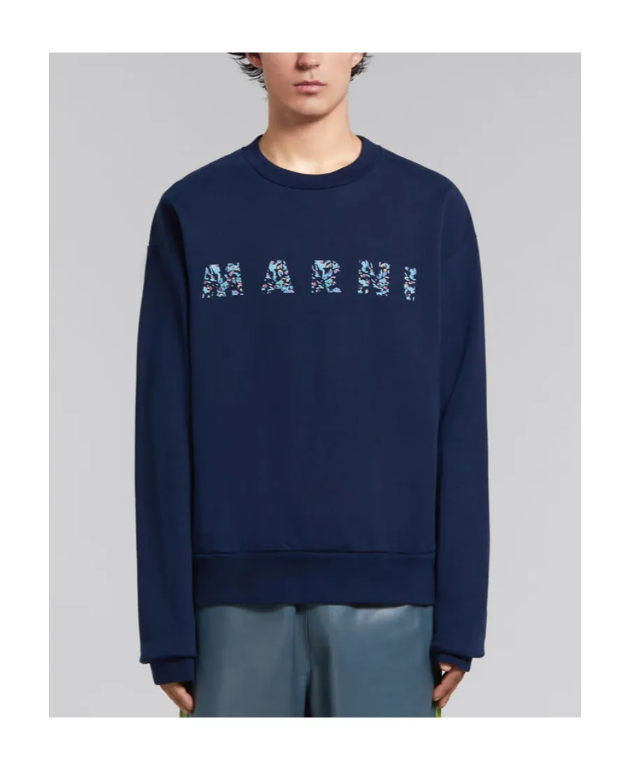 Marni Logo Printed Crewneck Sweatshirt