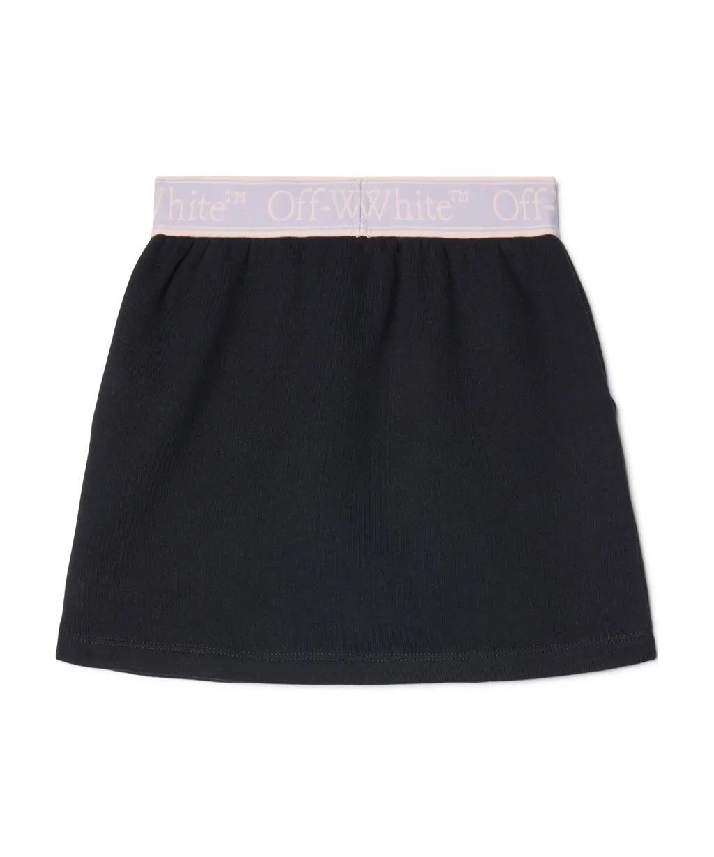 Off-White Kids Bookish Logo Waistband A-Line Skirt