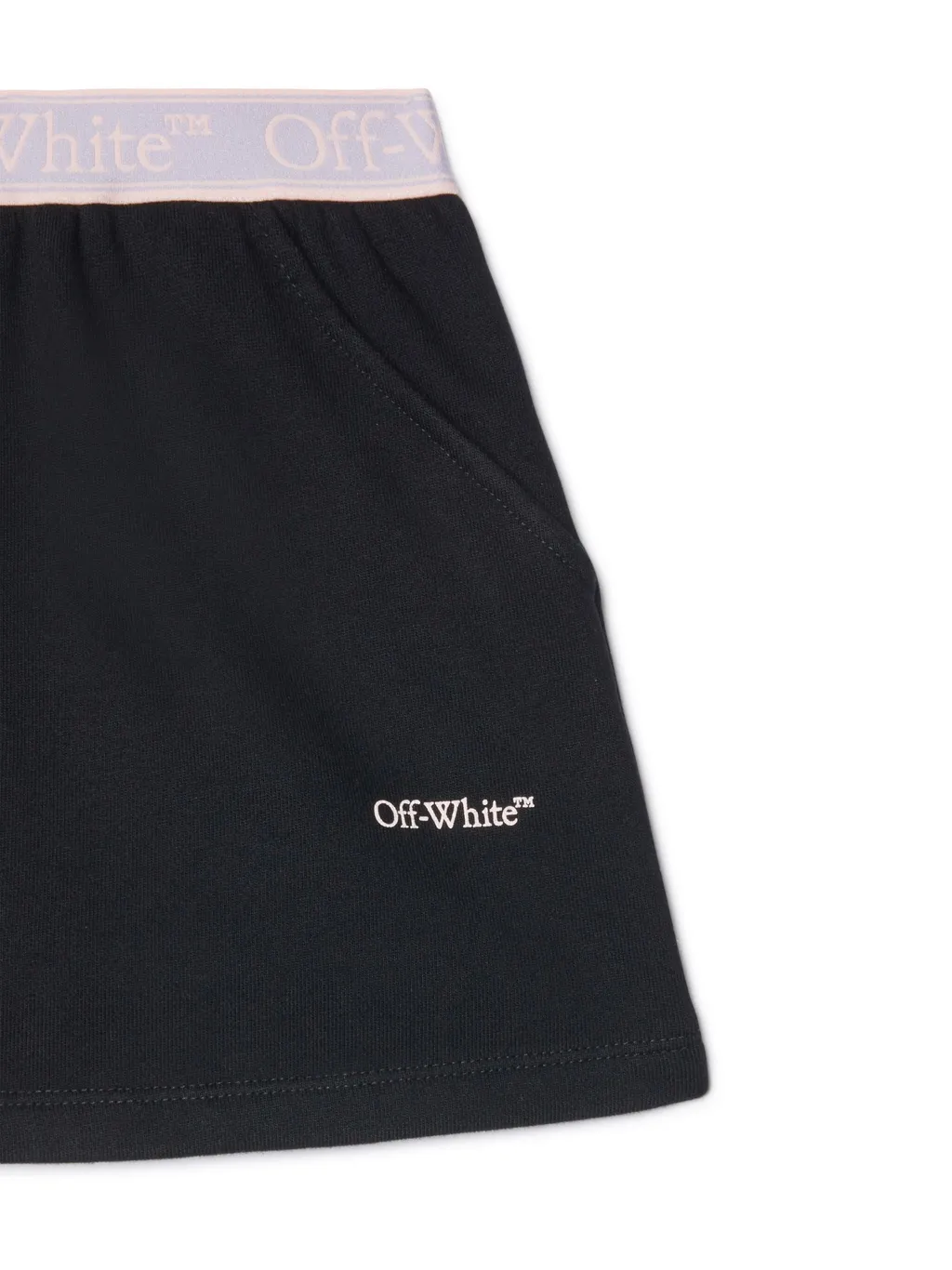 Off-White Kids Bookish Logo Waistband A-Line Skirt