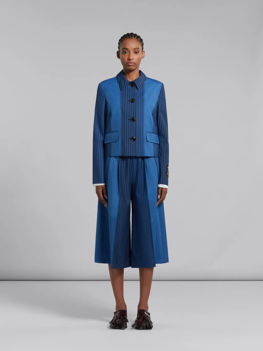 Marni Pinstriped Shirt Jacket