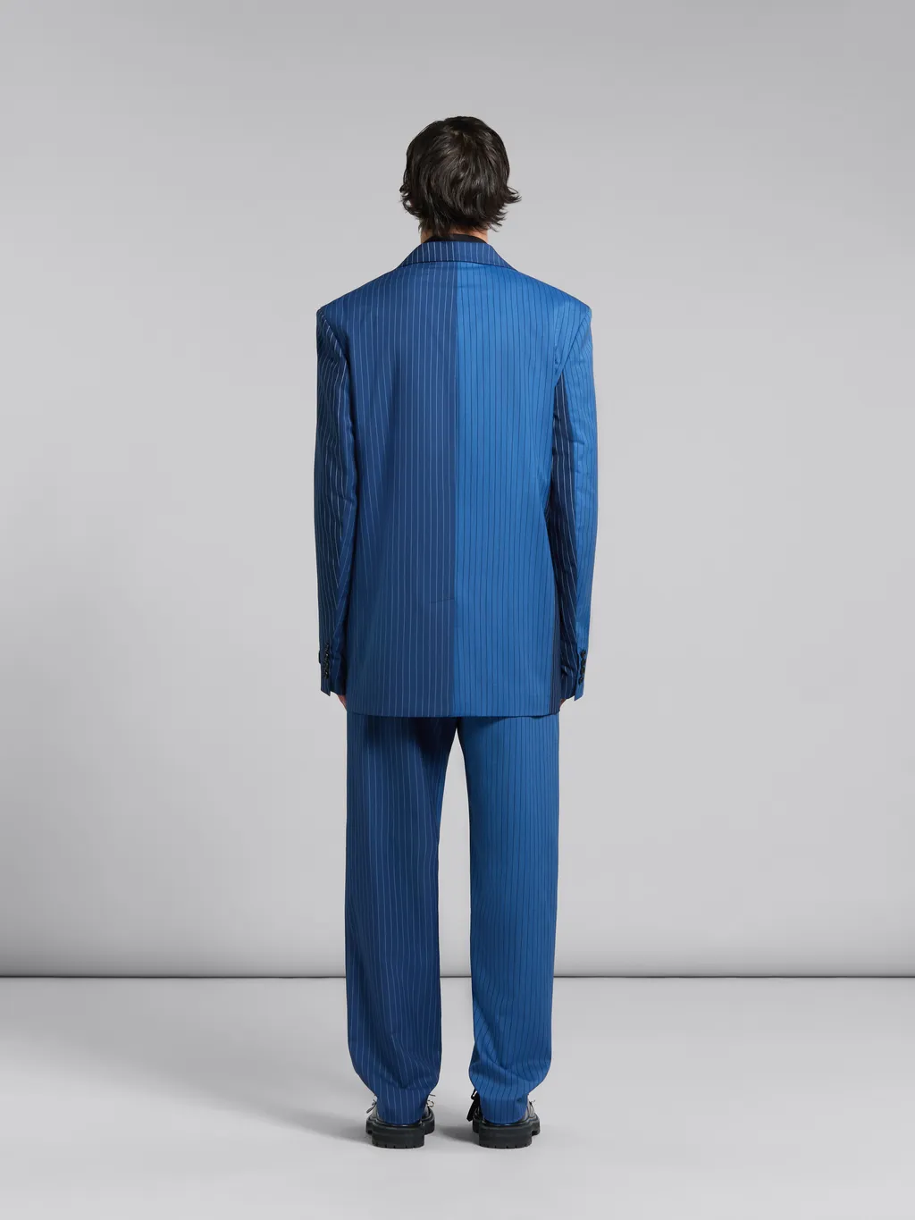 Blue DÉGradé Pinstripe Wool Blazer