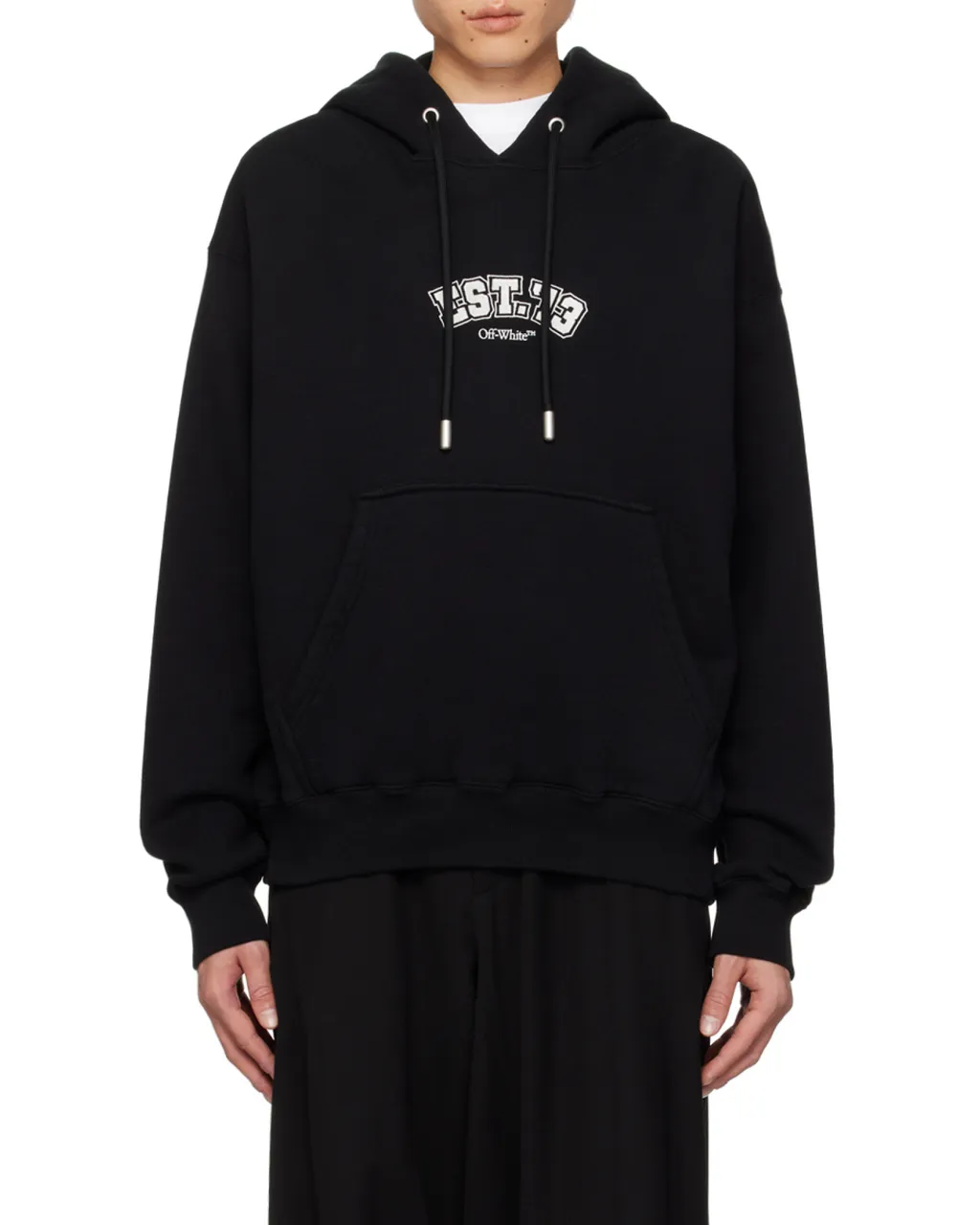 Off-White Graphic Printed Drawstring Hoodie