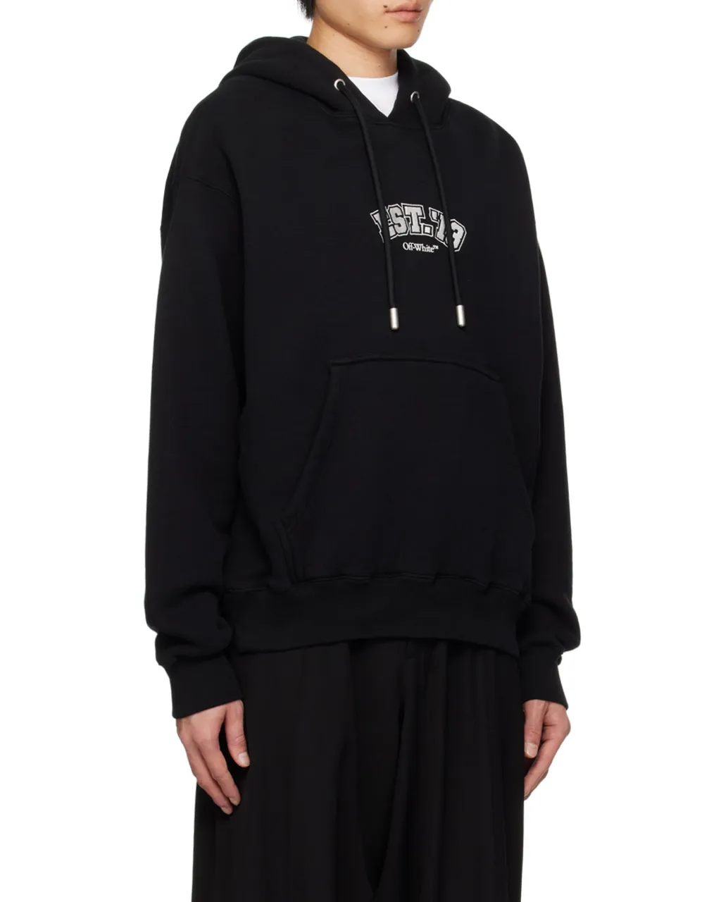 Off-White Graphic Printed Drawstring Hoodie