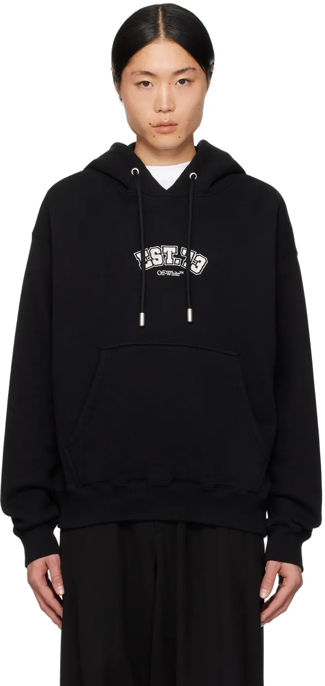 Off-White Graphic Printed Drawstring Hoodie