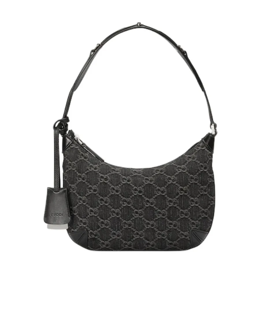 Gucci Monogrammed Denim Shoulder Bag