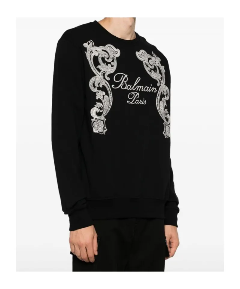 Balmain Signature Paisley Sweatshirt