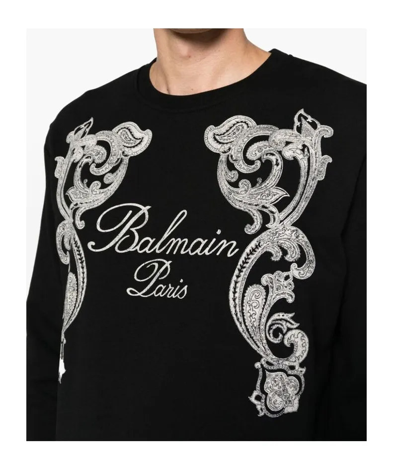 Balmain Signature Paisley Sweatshirt