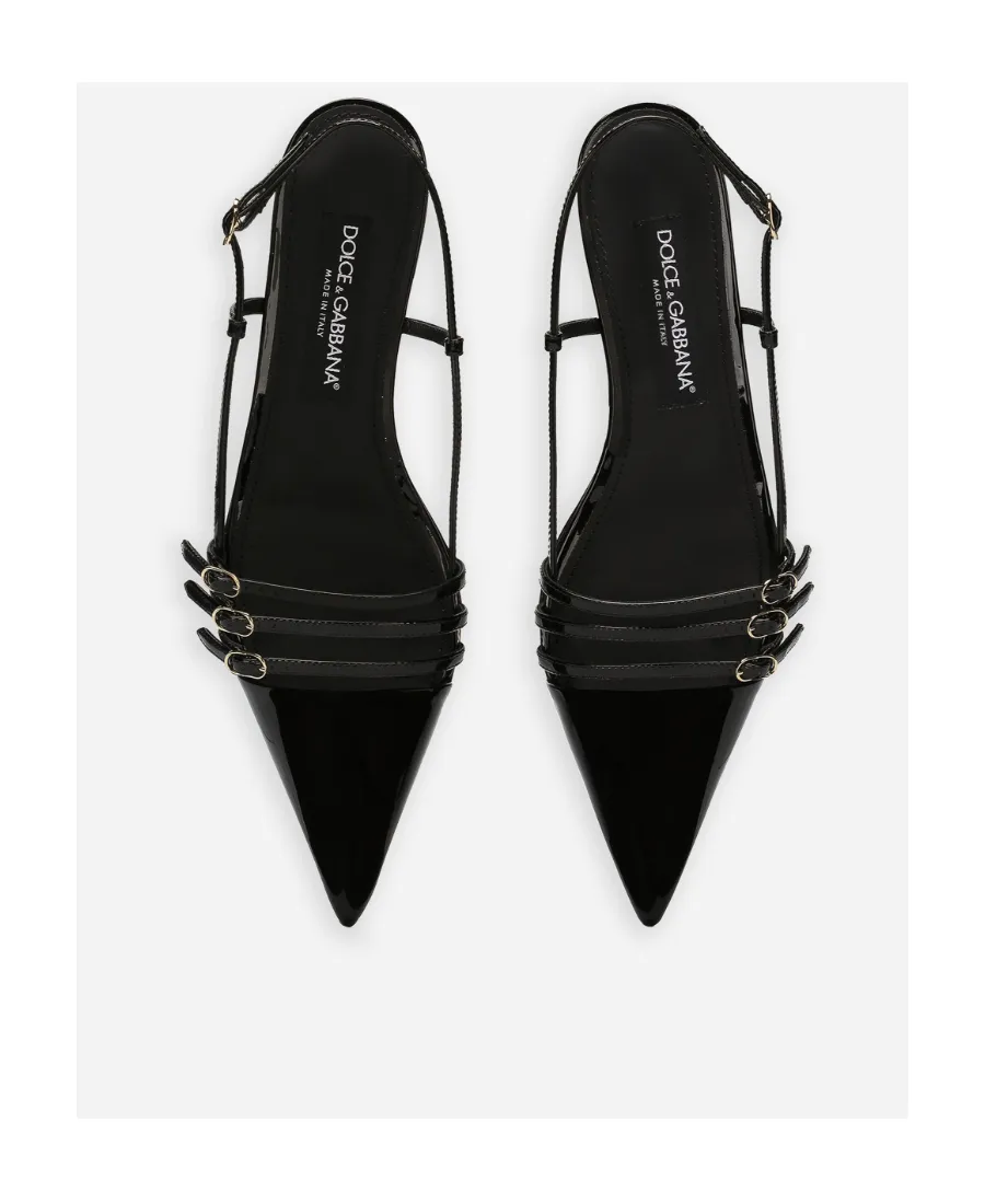 Dolce & Gabbana Pointed Toe Strap Slingbacks