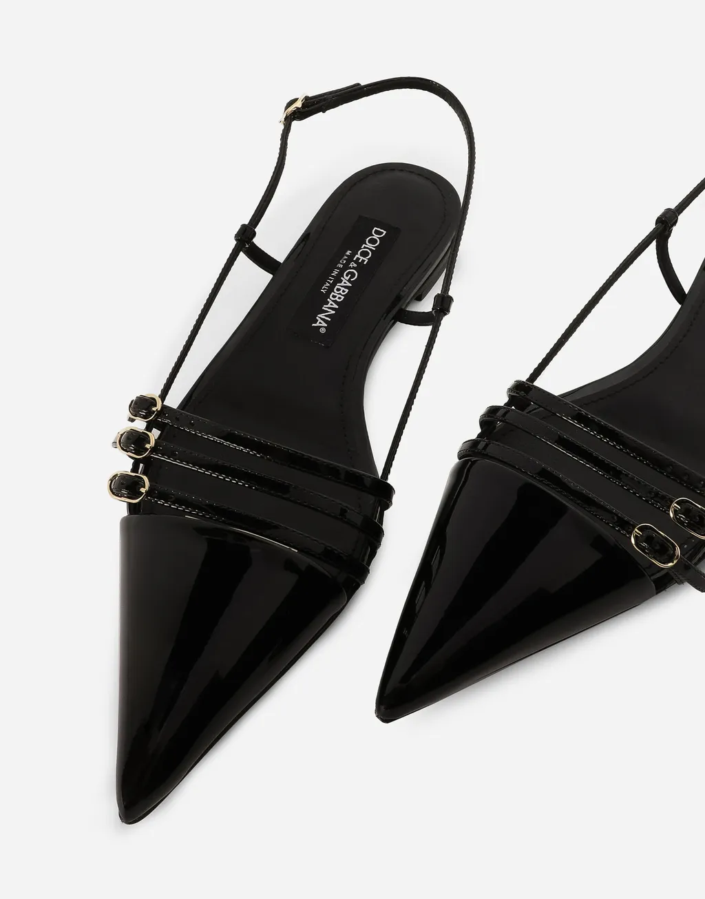Dolce & Gabbana Pointed Toe Strap Slingbacks