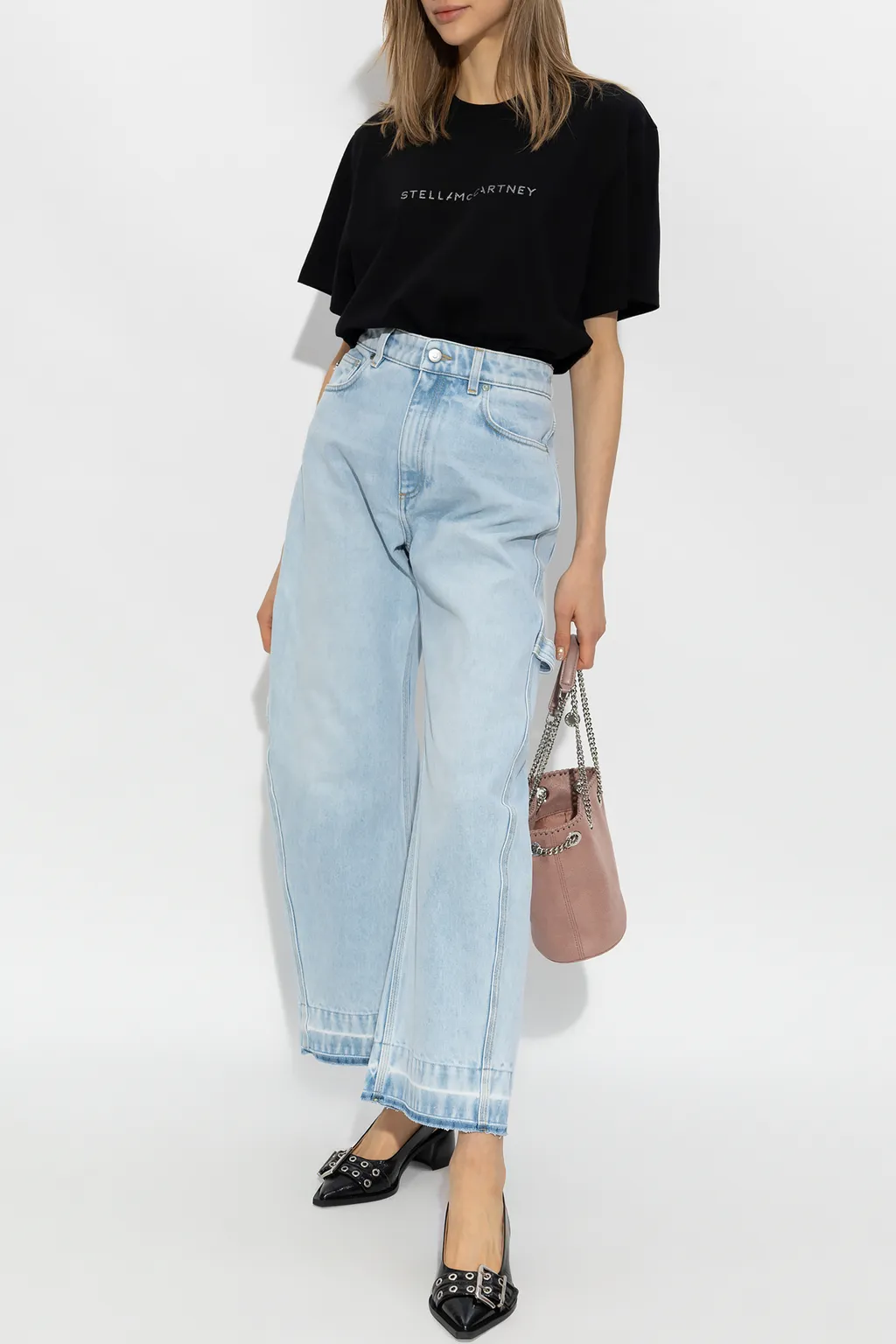 Stella Mccartney Logo Printed Crewneck T-Shirt