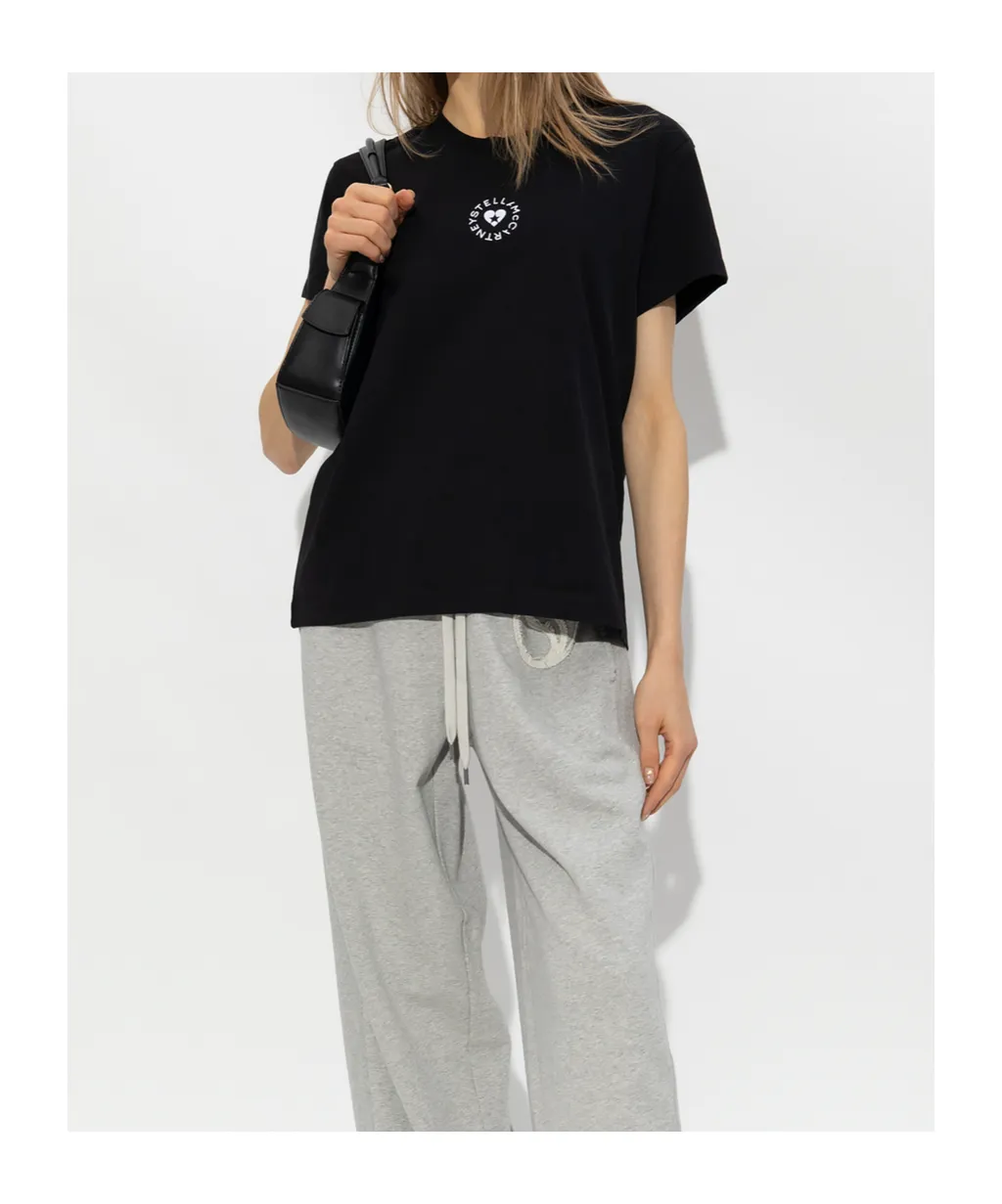 Stella Mccartney Logo Printed Crewneck T-Shirt