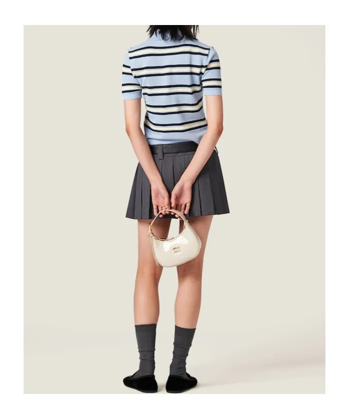 Striped Knitted Cotton Polo Shirt