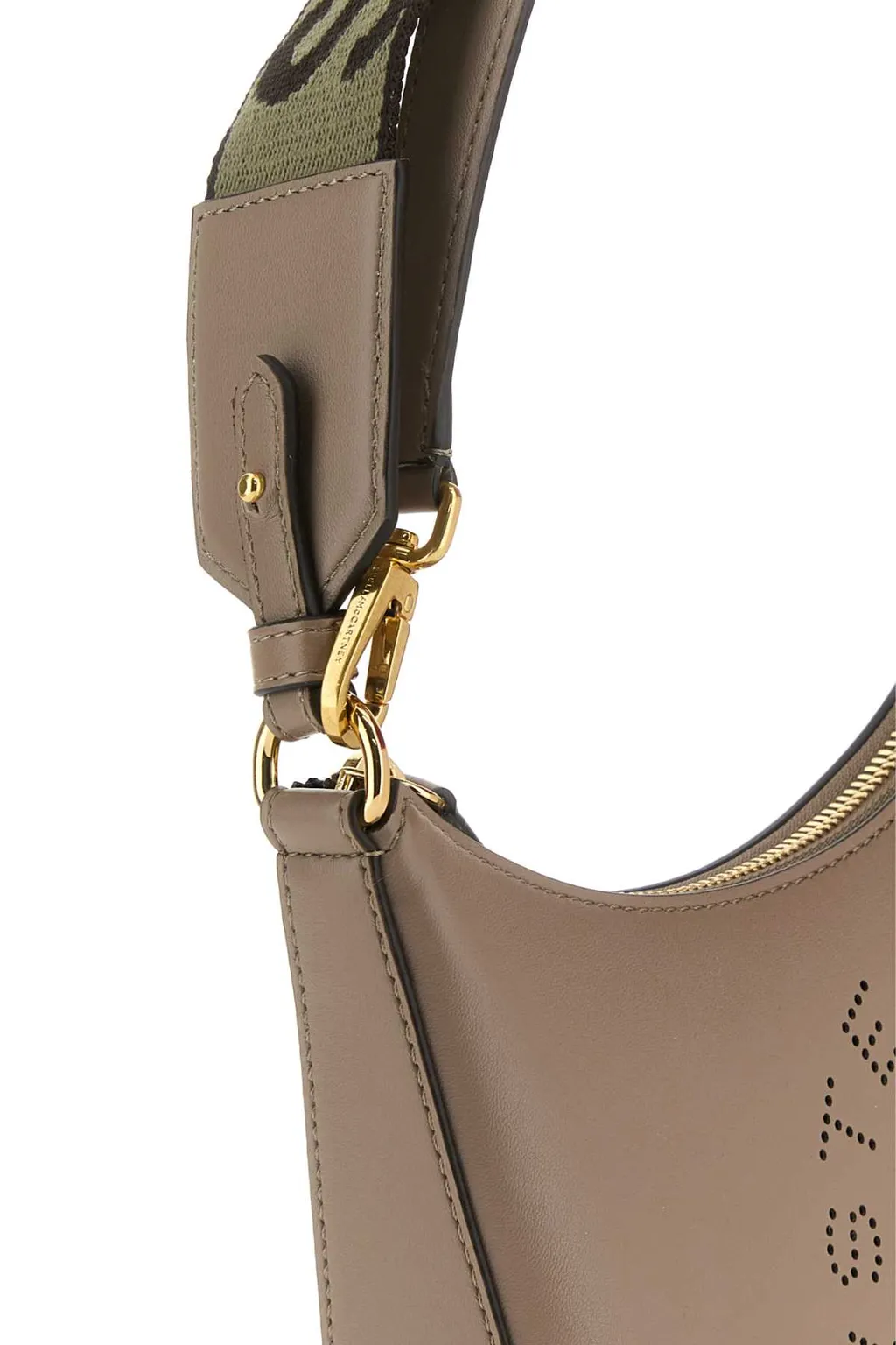 Stella Mccartney Logo Detailed Zip-Up Small Shoulder Bag