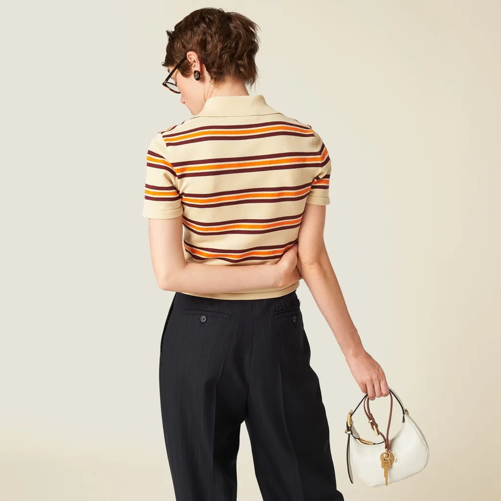 Silk And Cotton Knit Polo Shirt