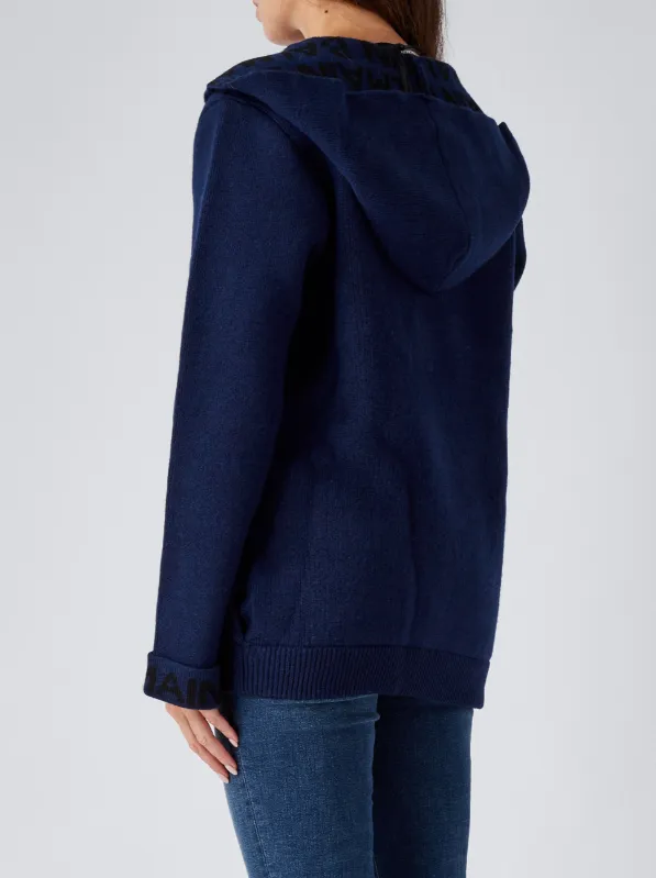 Double-Breasted Hooded Jacket