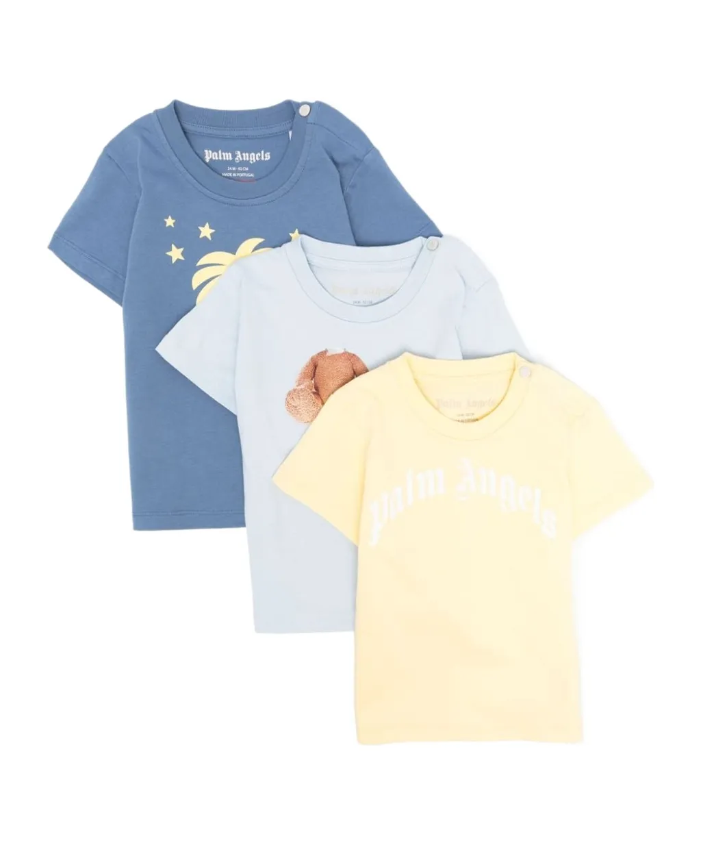Logo-Print Cotton T-Shirt Set Of Three
