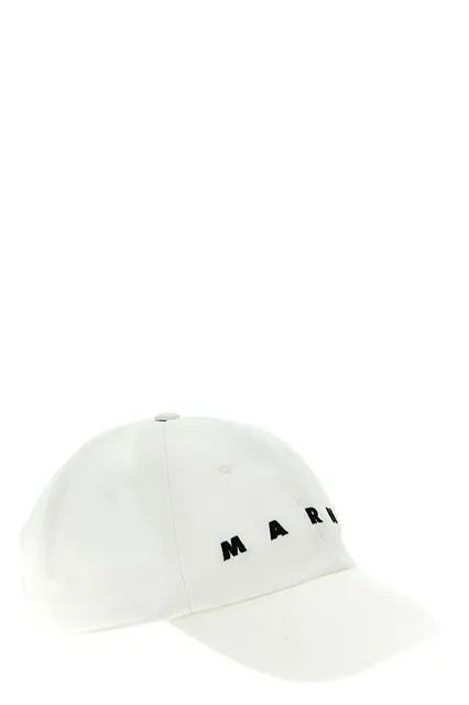 Marni Logo-Embroidered Curved Peak Baseball Cap