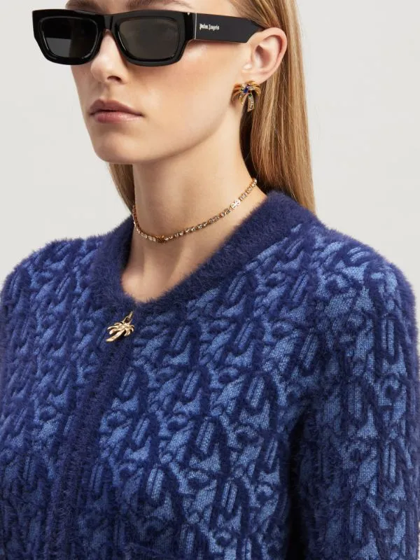 Round-Collar And Long-Sleeved Knitted Cardigan