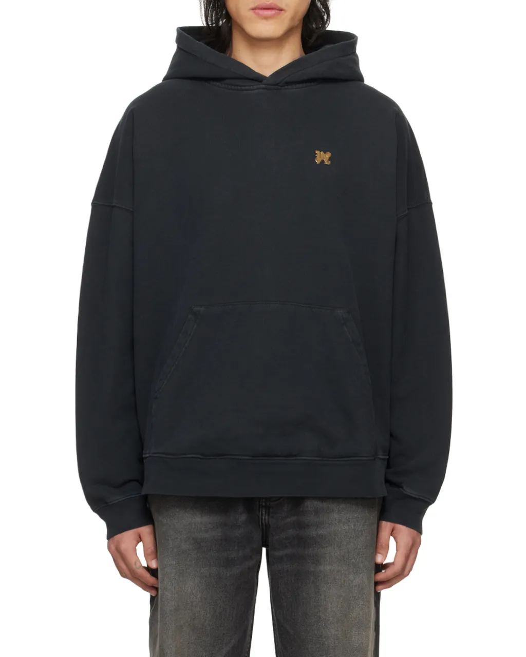 Palm Angels Back Foggy Logo Printed Hoodie