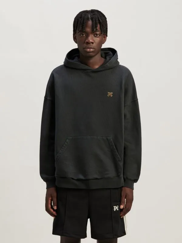 Palm Angels Back Foggy Logo Printed Hoodie