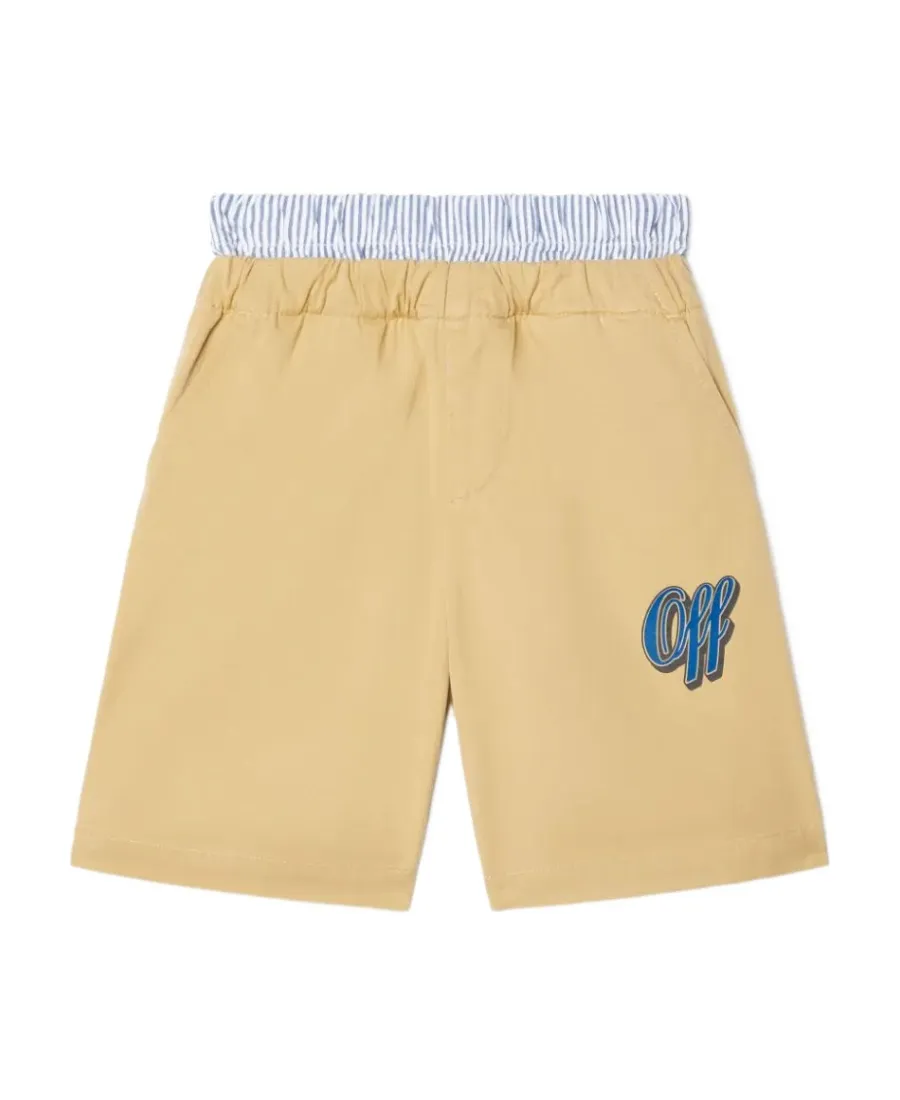 Baseball Logo-Print Cotton Shorts