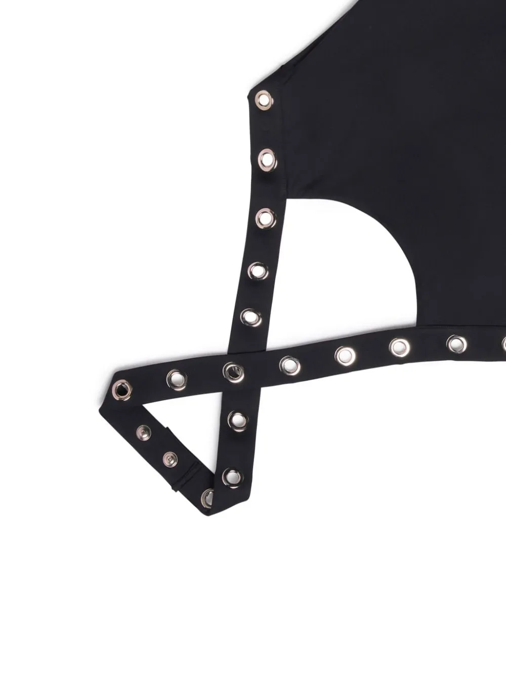 Eyelet-Embellished Halterneck Swimsuit