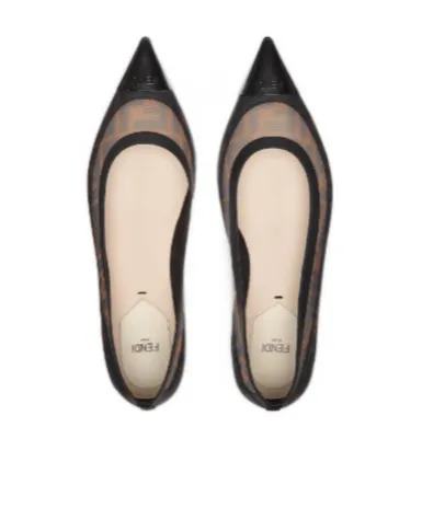 Fendi Ff Mesh Ballet Flats