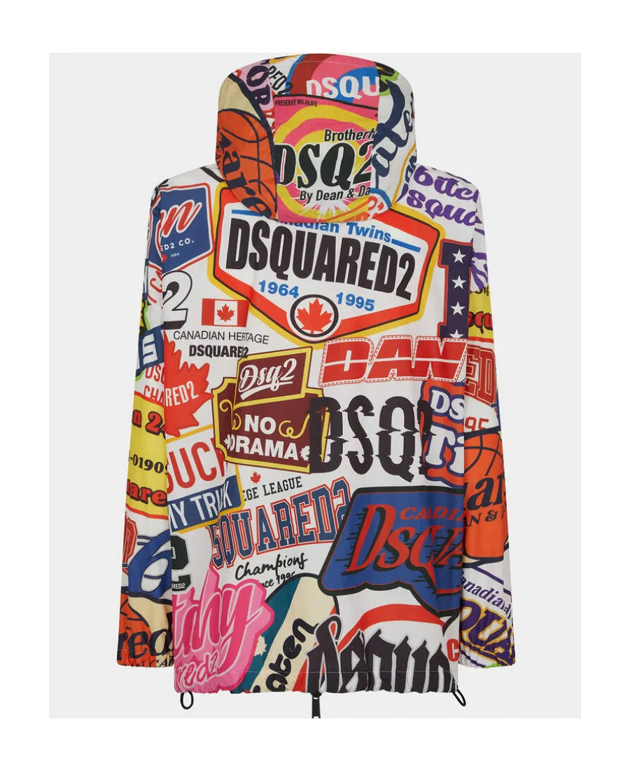 Dsquared2 Logomania Patterned Windbreaker