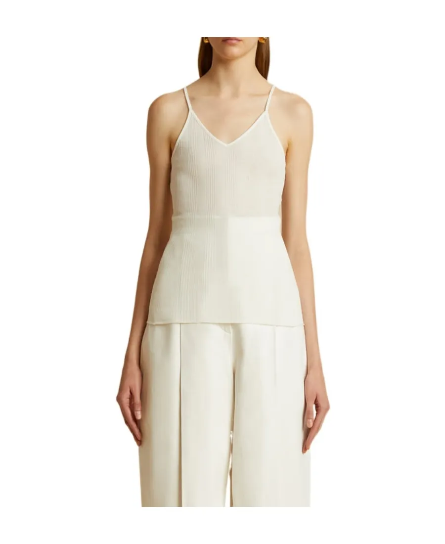 Khaite Sleeveless V-Neck Top