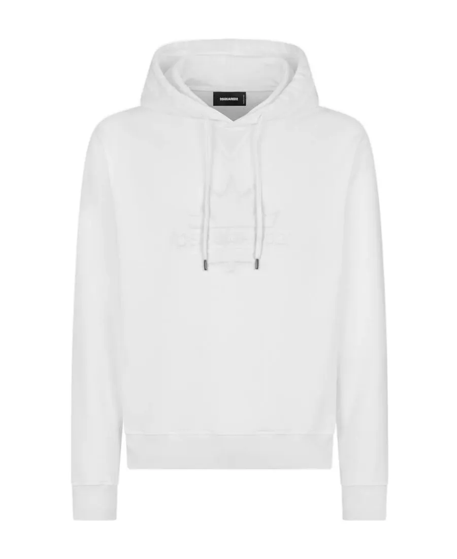 Dsquared2 Logo Embossed Drawstring Hoodie