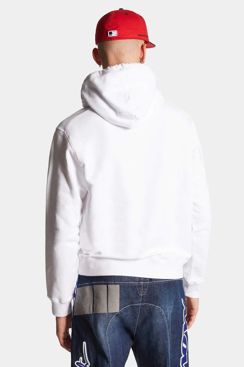 Dsquared2 Logo Embossed Drawstring Hoodie